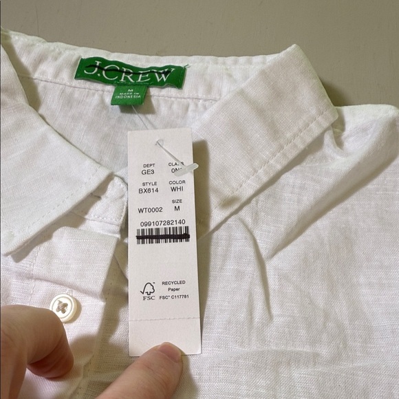 J. Crew Relaxed-fit beach shirt in linen-cotton blend Size medium - Picture 10 of 12